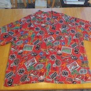 Tampa Bay Buccaneers full button front shirt.